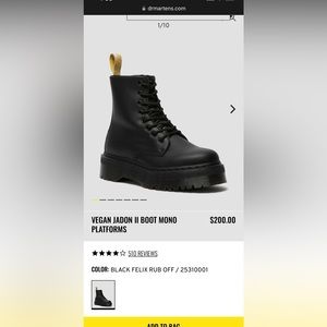 Vegan Jadon II Boot Mono Platforms (brand new)